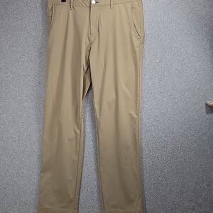 Twillory Pants Men 34x32 Tan Technical Fabric Performance Golf Casual tailored f